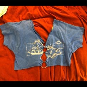 Furst of a Kind blue and white ring top